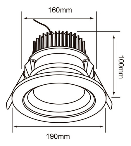 Imagen 7 de 7 de Bala Led Blanco, Atenuable 25w, Luz Neutra, Interior