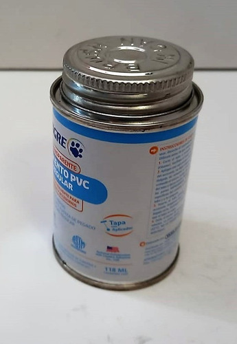 Pegamento Adhesivo Pvc Gris Secado Rápido Tigre 118 Ml