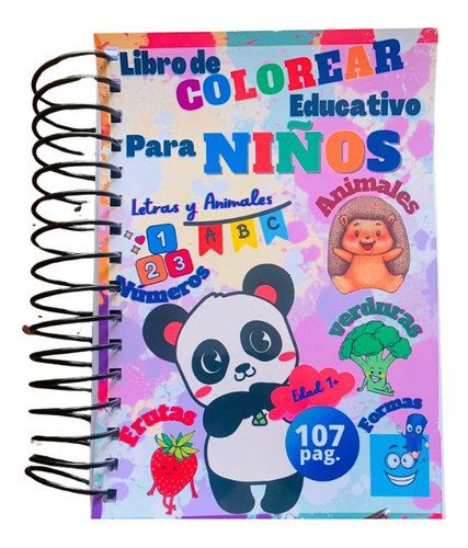 Libro De Colorear Para Niños Abc , Números, Frutas ,colores 