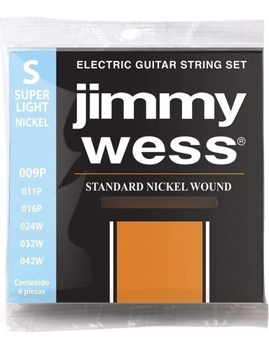 Jimmy Wess 1409n Encordadura Jgo Cuerdas Guitarra Eléctrica