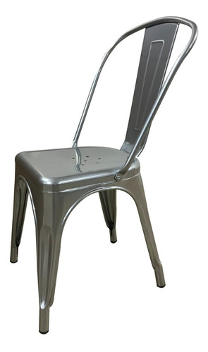 Sillas Tolix Metalica Cromada Plata X2 Con Envio Gratis