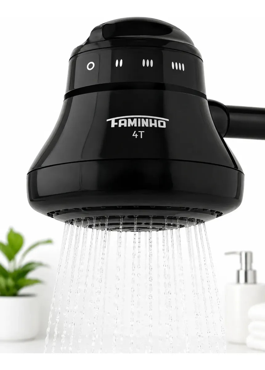Chuveiro Elétrico Fixo Fame Faminho 4T 5400W Preto