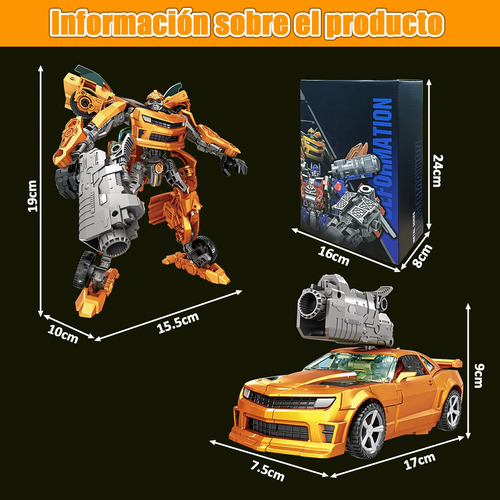 Juego De Coches Transformables Set Amarillo Bee Soldado