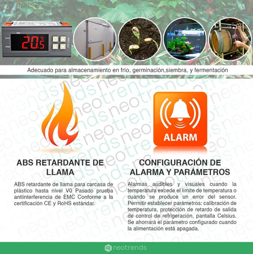 Imagen 2 de 10 de Termostato Digital Stc-1000 Doble Control Frio O Calor 220v