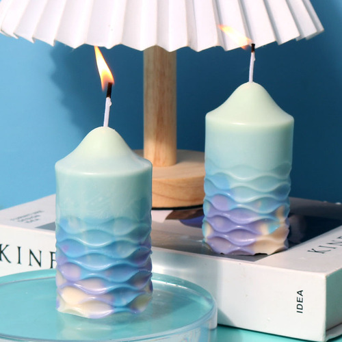 Moldes Para Velas De Silicona Con Forma De Onda Cilíndrica E