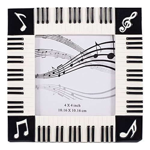 Teclado De Piano Notas Musicales Treble Clef Decorativo 4 x