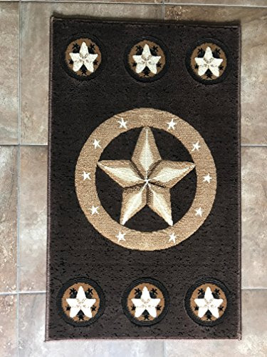 Skinz Texas Lone Star Runner Alfombra De Area Diseño Negro