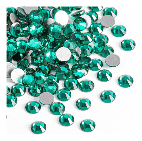 Pedreria Cristal Para Uñas Decoración Tornasol Ss40-34-30-20 Color Zircon Verde Ss30 (6.3-6.5mm)288pzs