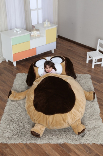 Puff Cama Colchonete Pelúcia Coberta 1,50m X 1,00m Cachorro