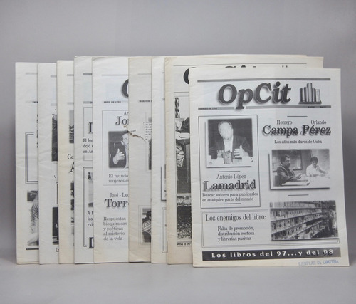 Lote De 9 Revistas Opcit Literatura Artículos Ensayos Ñ6