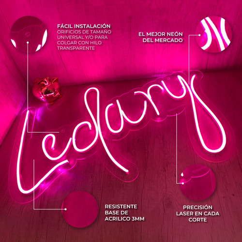 Letrero Neón Led Neon Vibes Decoración Negocio Hogar