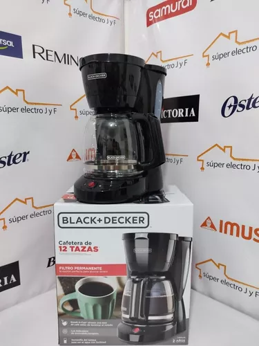 Cafetera Black + Decker de 12 Tazas Automática Filtro Permanente