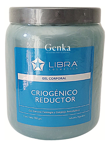 Gel Criógeno Reductor Libra Cosmética Por 1 Kilo