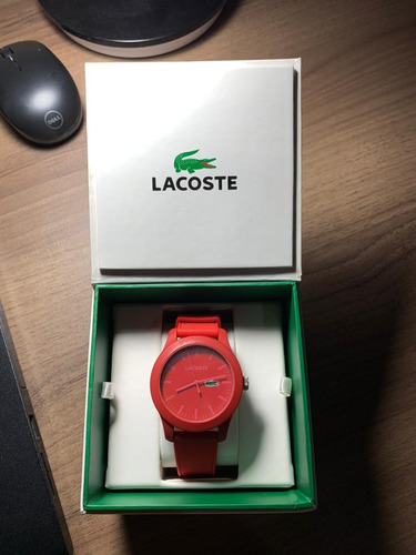 Relógio Lacoste Masculino Borracha Vermelho