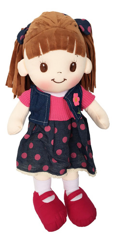 Muñeca De Trapo Y Tela Ann Color Azul 40 Cm Marca Linzy Toys