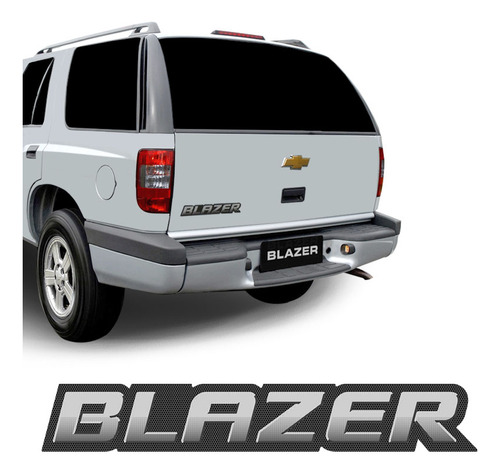 Emblema Blazer 2009 2010 2011 Adesivo Traseiro Escovado