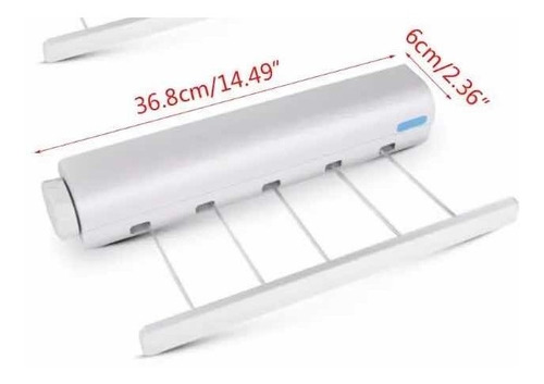 Imagen 3 de 9 de Tendedero Ropa Retráctil Colgador Pared 5 Líneas Extensibles