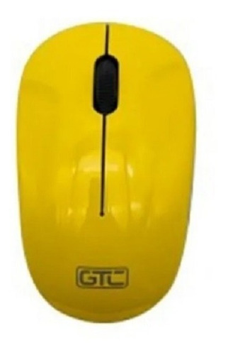 Mouse Inalambrico Optico Usb Gtc Economico 1200 Dpi Color Amarillo