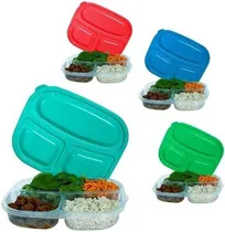 Comprar Pote Para Alimento, Marmita, 3 Divisórias - Kit Com 6