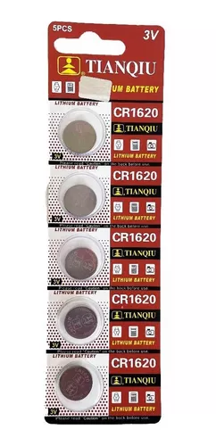 5 X Pila Tianqiu Cr1620 Litio 3v