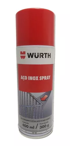 Spray De Aço Inox Wurth 400ml Brilho Metálico