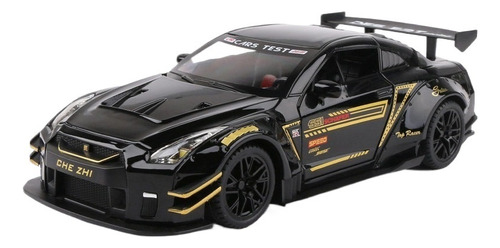 Nissan Gtr R35 Racing Sport Miniatura De Metal Con Luz