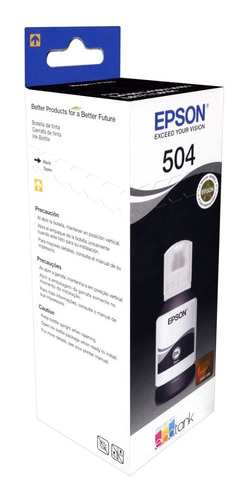 Botella De Tinta Epson T504120 L4150/l4160 Negra