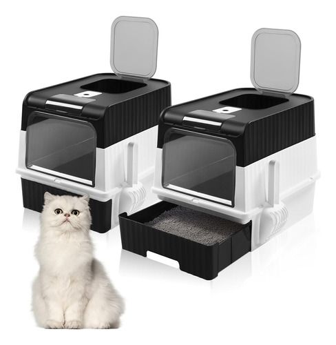 Arenero Cerrado Con Bandeja Sanitaria Para Gatos- Baño Xxl