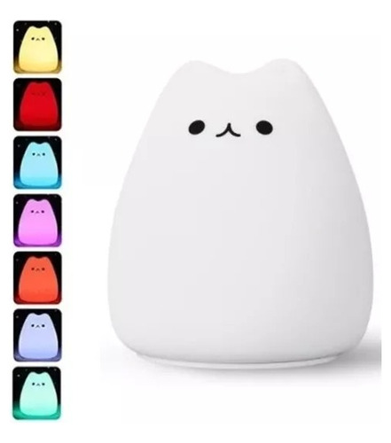 Recargable Lámpara Led Silicona Suave Gatito Espanta Cuco