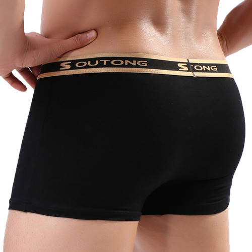 Calzoncillos Tipo Bóxer Para Hombre, De Color Liso, Transpir