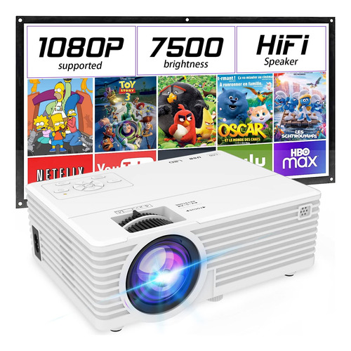 Mini Proyector De Video Brillo 6500, Compatible 1080p, ...