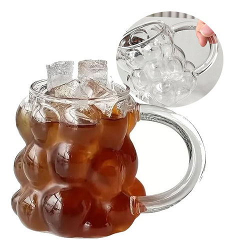 Taza Doble Vidrio Borosilicato C/asa Agua Infusiones 350ml Incoloro