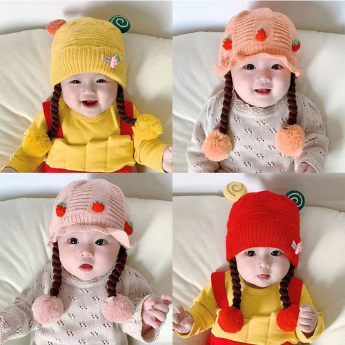 Gorro De Punto Para Bebé, Cálido Y Resistente Al Viento, Con