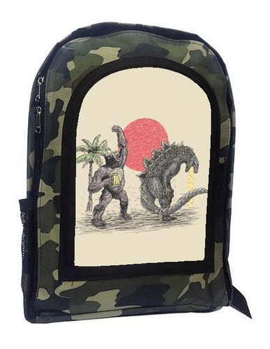 Mochila Camuflada Godzilla Vs Kong A11