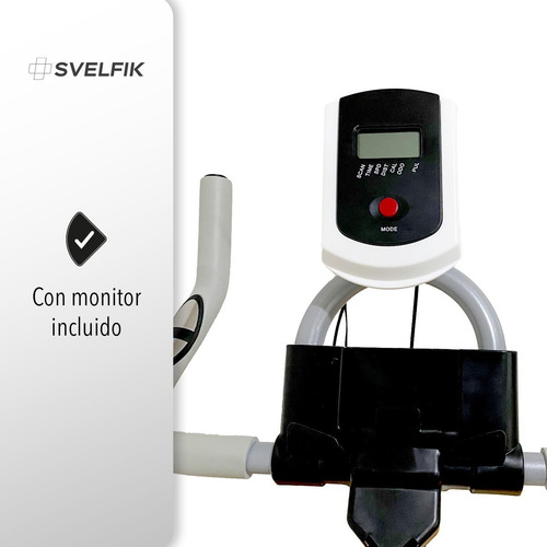 Imagen 3 de 6 de Bicicleta Fija Svelfik Bici-02 Para Spinning Blanca