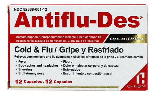 Antiflu-des Resfriado Y Gripe Alivio De Síntomas Reductor De