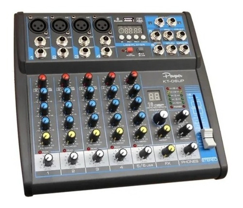 Consola Parquer 6 Ch Usb Efectos Grabacion Bluetooth Xlr 48v