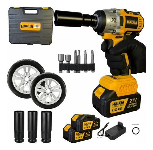 Chave De Impacto 2 Baterias 21v Brushless 3300rpm 450nm Alta Potê...