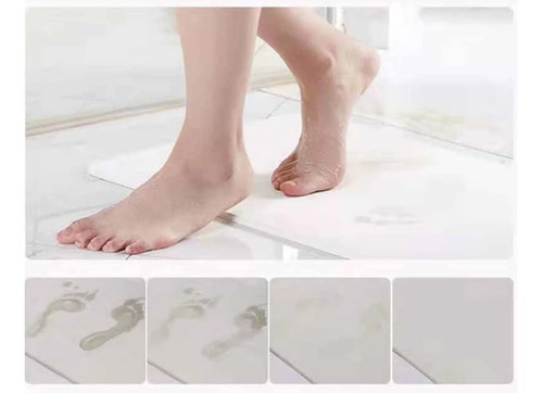 Imagen 5 de 6 de Tapete Para Baño De Diatomita Súper Absorbente, Anti-hongos