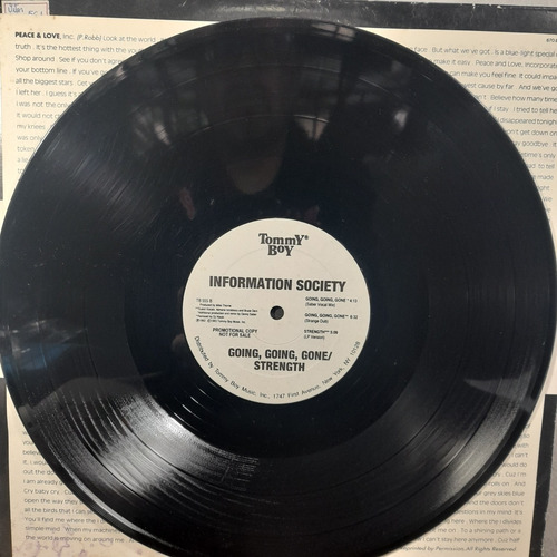 Vinil Lp Information Society Going, Going, Gome Importado
