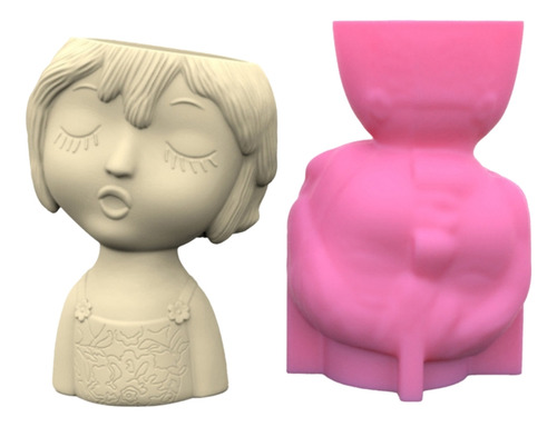 Doll Flower Pot Silicone Mould For Succulent Plants Unique P