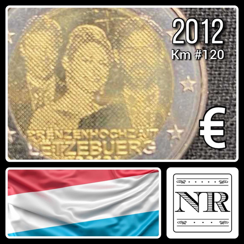 Luxemburgo - 2 Euros - Año 2012 - Km #120 - Boda Real