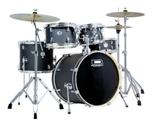 Imagem 2 de 3 de Bateria D-one Rocket Dr22 Bks Black Satin Acústico.