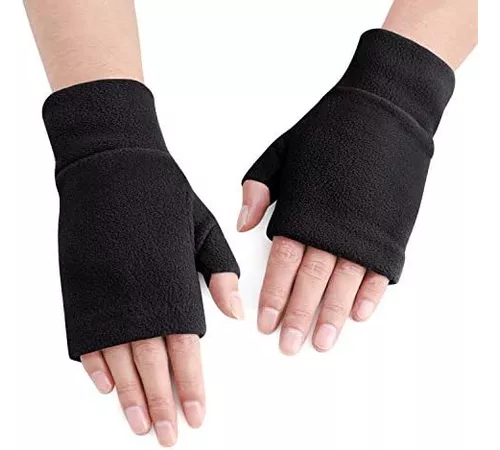 Las mejores ofertas en Negro 100% algodón Guantes y mitones sin dedos para  Mujeres