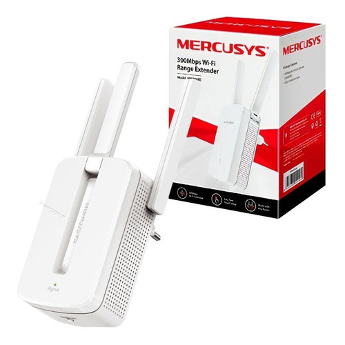Imagen 1 de 4 de Extensor Repetidor Internet Wifi Mercusys 3 Antenas Mw300re