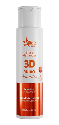 Imagem 2 de 6 de Matizador Magic Color 3d Ruivo Sensation 500ml