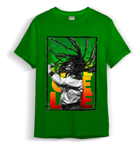 Polera Estampada Bob Marley One Love Rasta Reggae Music Peli