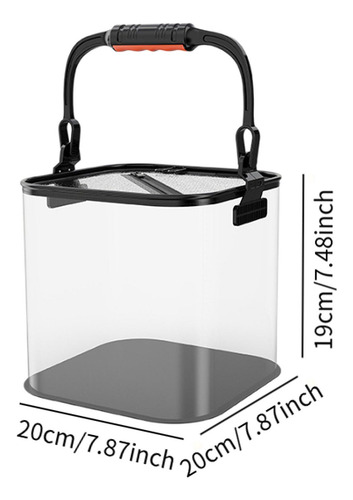 Cubo De Pesca Plegable Cubo De Bolsillo Lateral De Black20cm