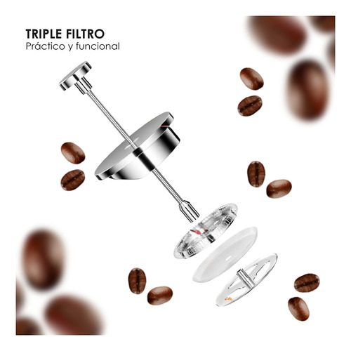 Cafetera Prensa Francesa De Acero Inoxidable 1000ml Café Té