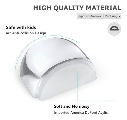 Tope De Puerta Autoadhesivo Protector De Pared 4 Unidades